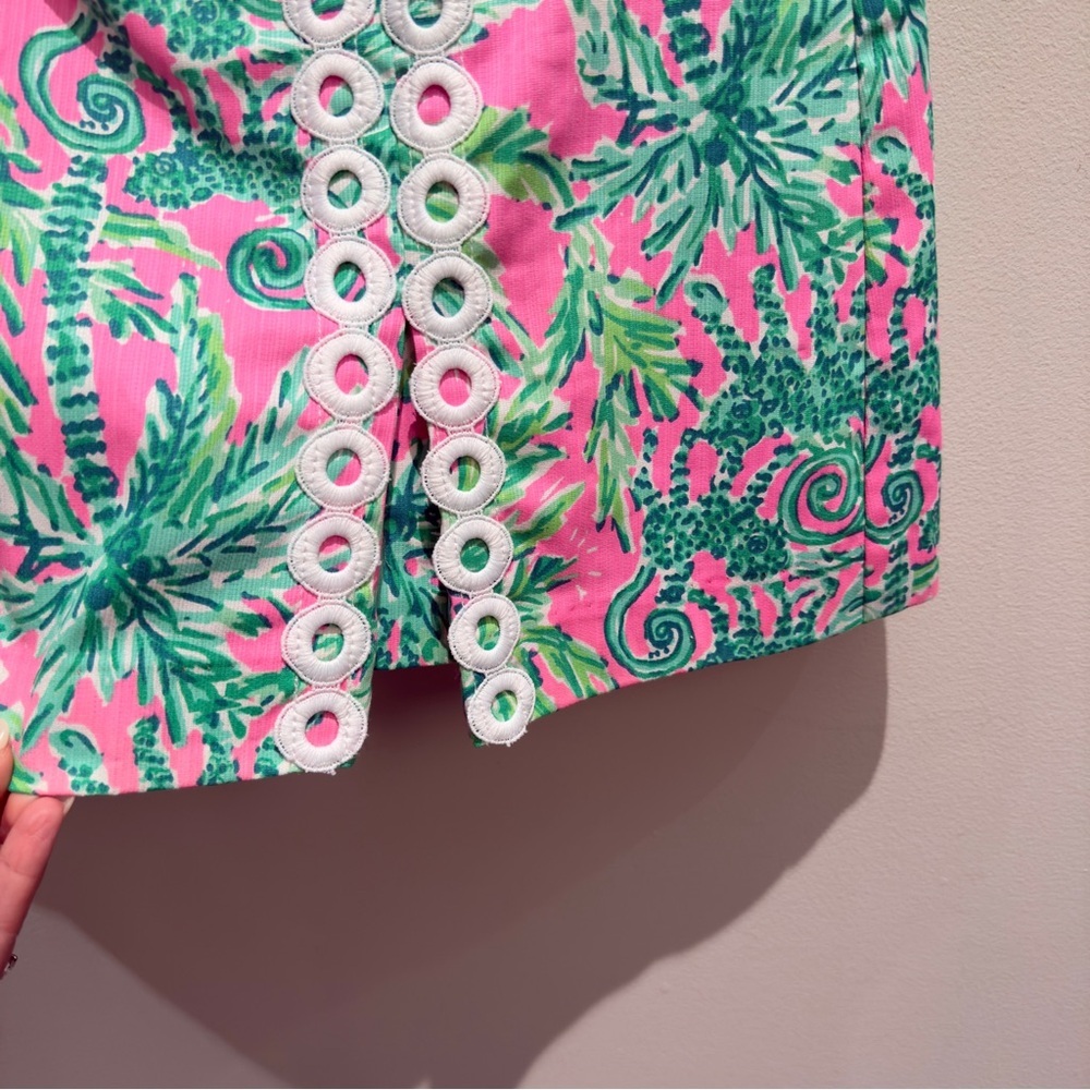 NWOT- Lilly Pulitzer Prosecco Pink Hanging Around Tawney Monkey Skort Size 6 - Picture 4 of 9